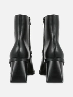 Bottes|Primark Bottes à Talons Carrés Et Détail Chaîne Rita Ora Noir