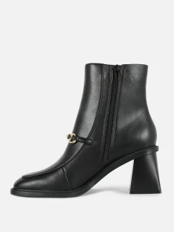 Bottes|Primark Bottes à Talons Carrés Et Détail Chaîne Rita Ora Noir