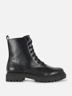 Bottes|Primark Bottes De Motard à Lacets Noir