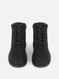 Bottes Et Bottes En Caoutchouc|Primark Bottes De Randonnée Zippées Noir