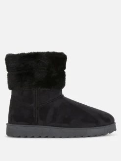 Bottes|Primark Bottes Doublées En Fausse Fourrure Noir