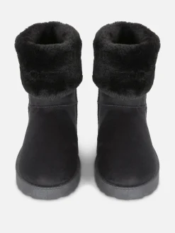 Bottes|Primark Bottes Doublées En Fausse Fourrure Noir