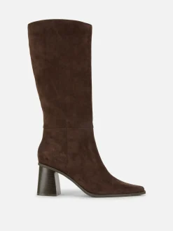 Bottes|Primark Bottes Hauteur Genou à Talon Chocolat