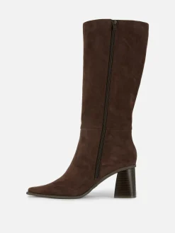 Bottes|Primark Bottes Hauteur Genou à Talon Chocolat