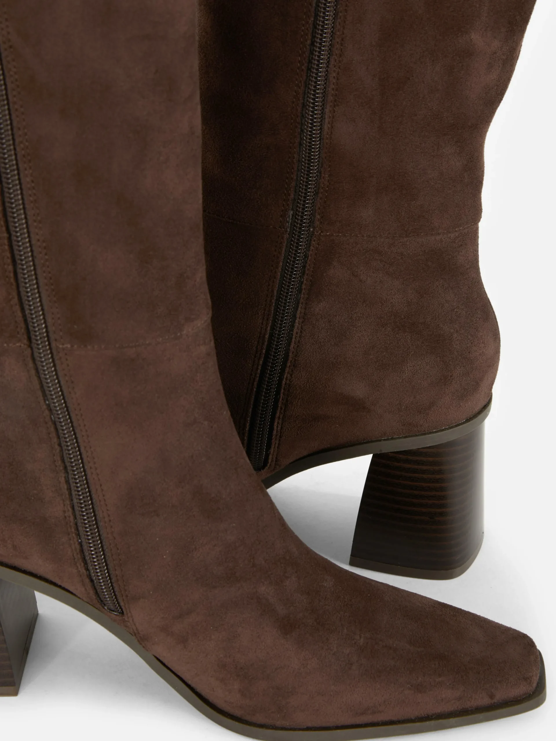 Bottes|Primark Bottes Hauteur Genou à Talon Chocolat