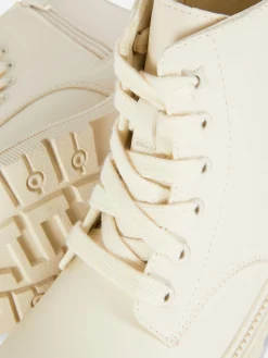 Bottes Et Bottes En Caoutchouc|Primark Bottes épaisses Zippées Sur Le Côté Crème