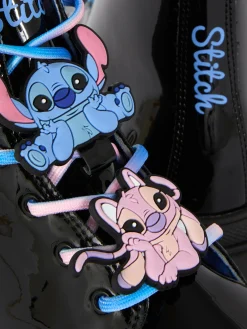 Bottes Et Bottes En Caoutchouc|Primark Bottes Vernies à Lacets Disney Stitch Noir