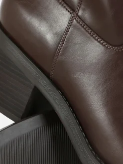 Bottes|Primark Bottines à Enfiler Avec Talon épais Rita Ora Chocolat