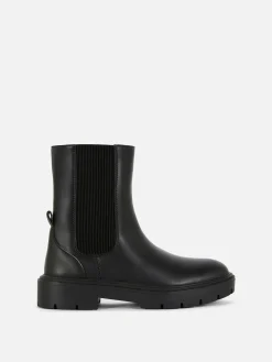 Bottes Et Bottes En Caoutchouc|Primark Bottines Chelsea à Bout Rond Noir