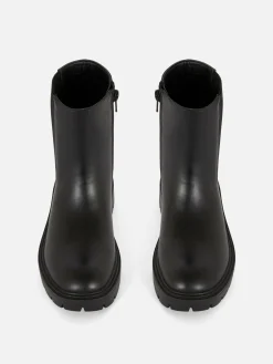Bottes Et Bottes En Caoutchouc|Primark Bottines Chelsea à Bout Rond Noir