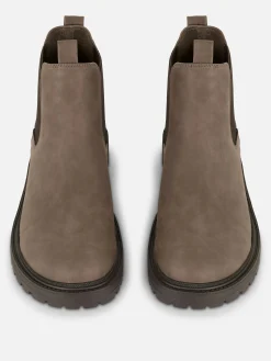 Bottes|Primark Bottines Chelsea à Semelle épaisse Marron