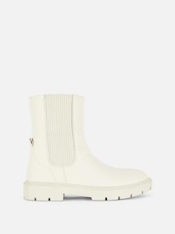 Bottes Et Bottes En Caoutchouc|Primark Bottines Chelsea à Zip Latéral Crème