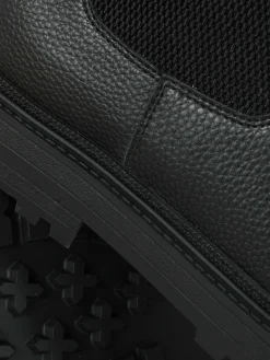 Bottes|Primark Bottines Chelsea En Simili Cuir Noir