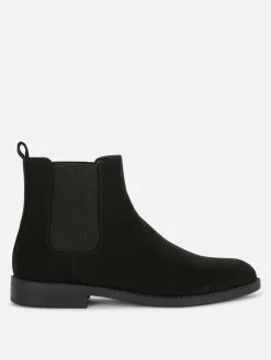 Bottes|Primark Bottines Chelsea En Suédine Noir