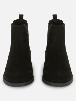 Bottes|Primark Bottines Chelsea En Suédine Noir