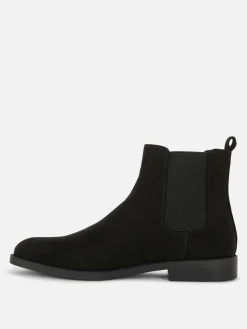 Bottes|Primark Bottines Chelsea En Suédine Noir