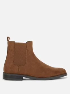 Bottes|Primark Bottines Chelsea En Suédine Taupe