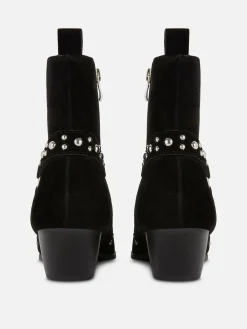 Bottes|Primark Bottines Cloutées En Suédine Rita Ora Noir