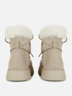 Bottes|Primark Bottines De Tablier En Fausse Fourrure Rita Ora Sable