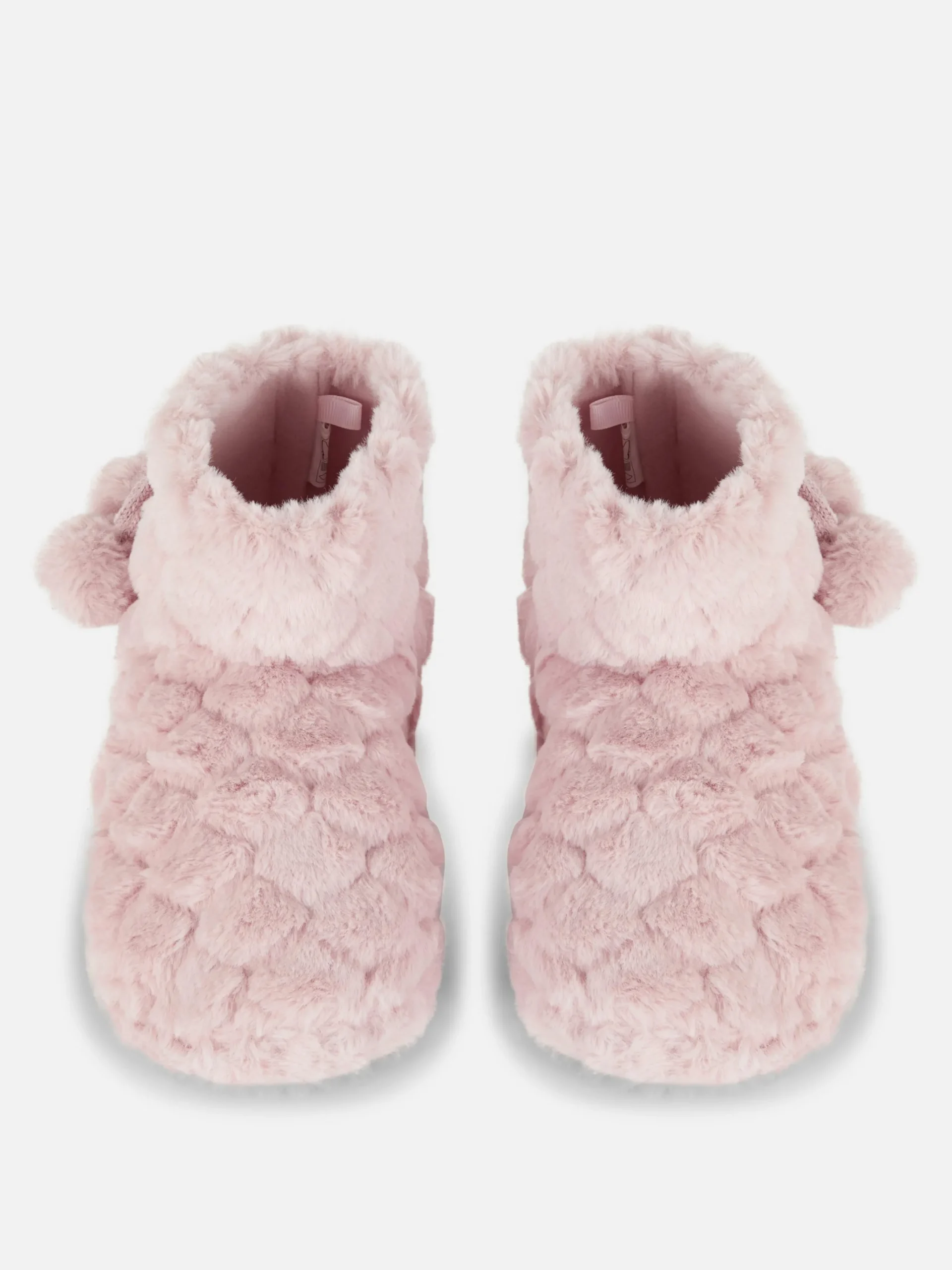 Chaussons|Primark Bottines Duveteuses à Pompons Rose