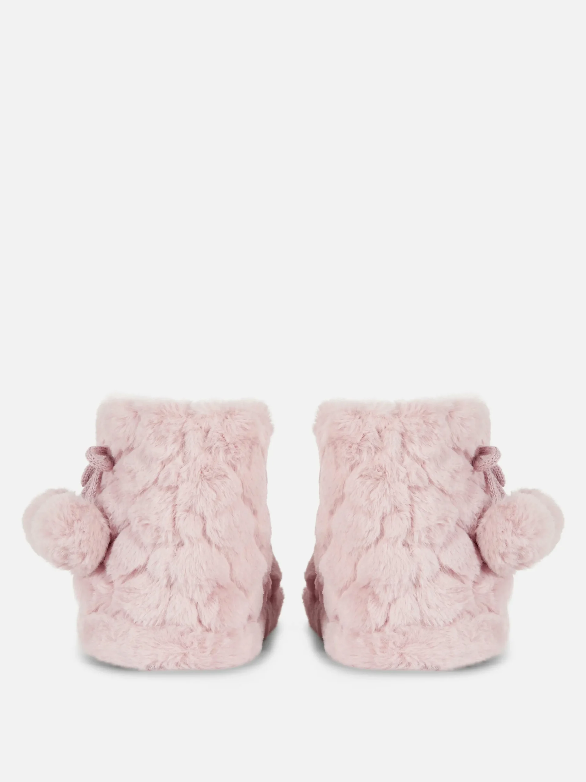 Chaussons|Primark Bottines Duveteuses à Pompons Rose