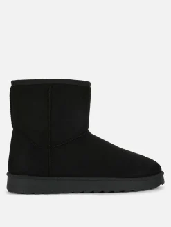 Bottes|Primark Bottines En Daim Synthétique Noir