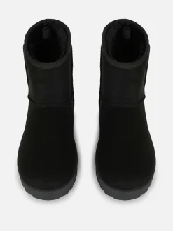 Bottes|Primark Bottines En Daim Synthétique Noir