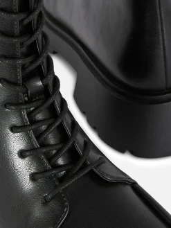 Bottes|Primark Bottines Lacées Avec Empiècement Sur L'embout Noir