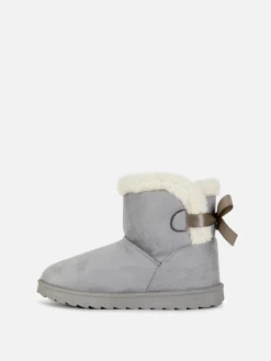 Bottes Et Bottes En Caoutchouc|Primark Bottines Ornées D'un Nœud Gris