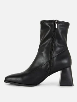 Bottes|Primark Bottines Stretch à Bout Carré Noir