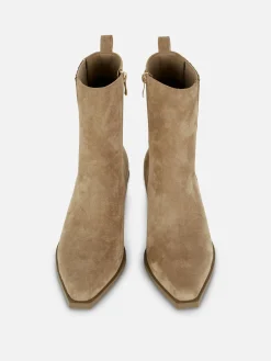 Bottes|Denim|Primark Bottines Western à Talons Bas Taupe