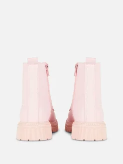 Bottes Et Bottes En Caoutchouc|Primark Bottines Zippées à Semelle épaisse Rose