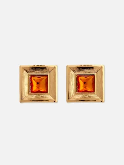 Bijoux|Primark Boucles D'oreilles Carrées à Fausses Gemmes Rita Ora Jaune