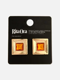 Bijoux|Primark Boucles D'oreilles Carrées à Fausses Gemmes Rita Ora Jaune