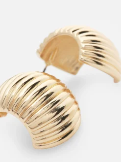 Bijoux|Primark Boucles D'oreilles Incurvées Texturées The Edit Jaune