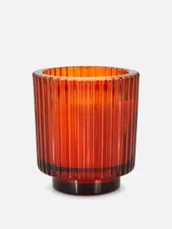 Parfums D'Ambiance|Primark Bougie En Verre Cannelé Orange