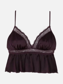 Soutiens-Gorge|Primark Brassière Légère En Dentelle Satinée Bordeaux