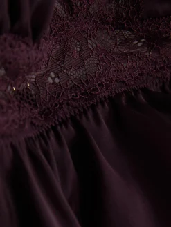 Soutiens-Gorge|Primark Brassière Légère En Dentelle Satinée Bordeaux