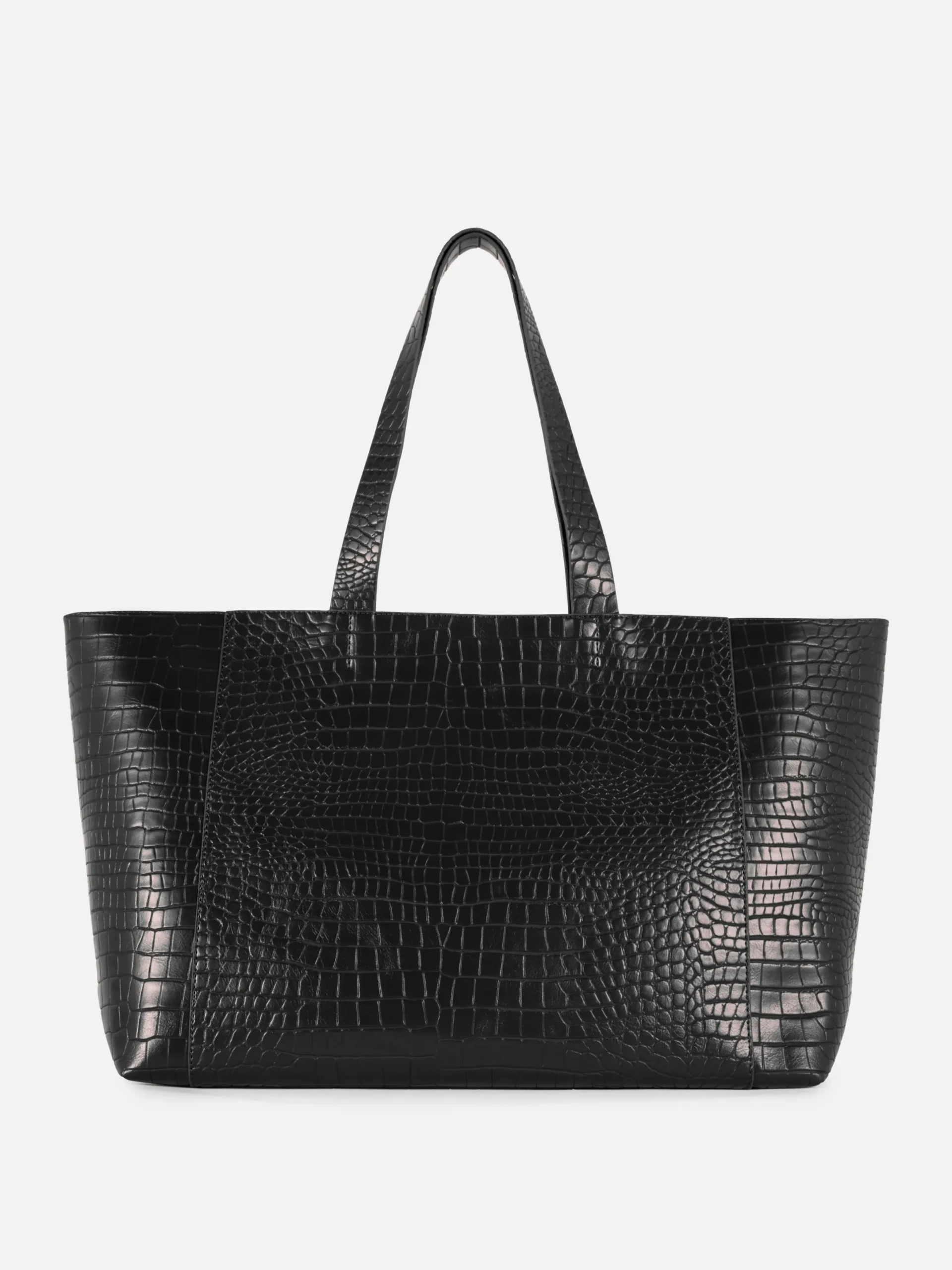 Sacs Et Porte-Monnaie|Primark Cabas Extra Large En Imitation Croco Noir