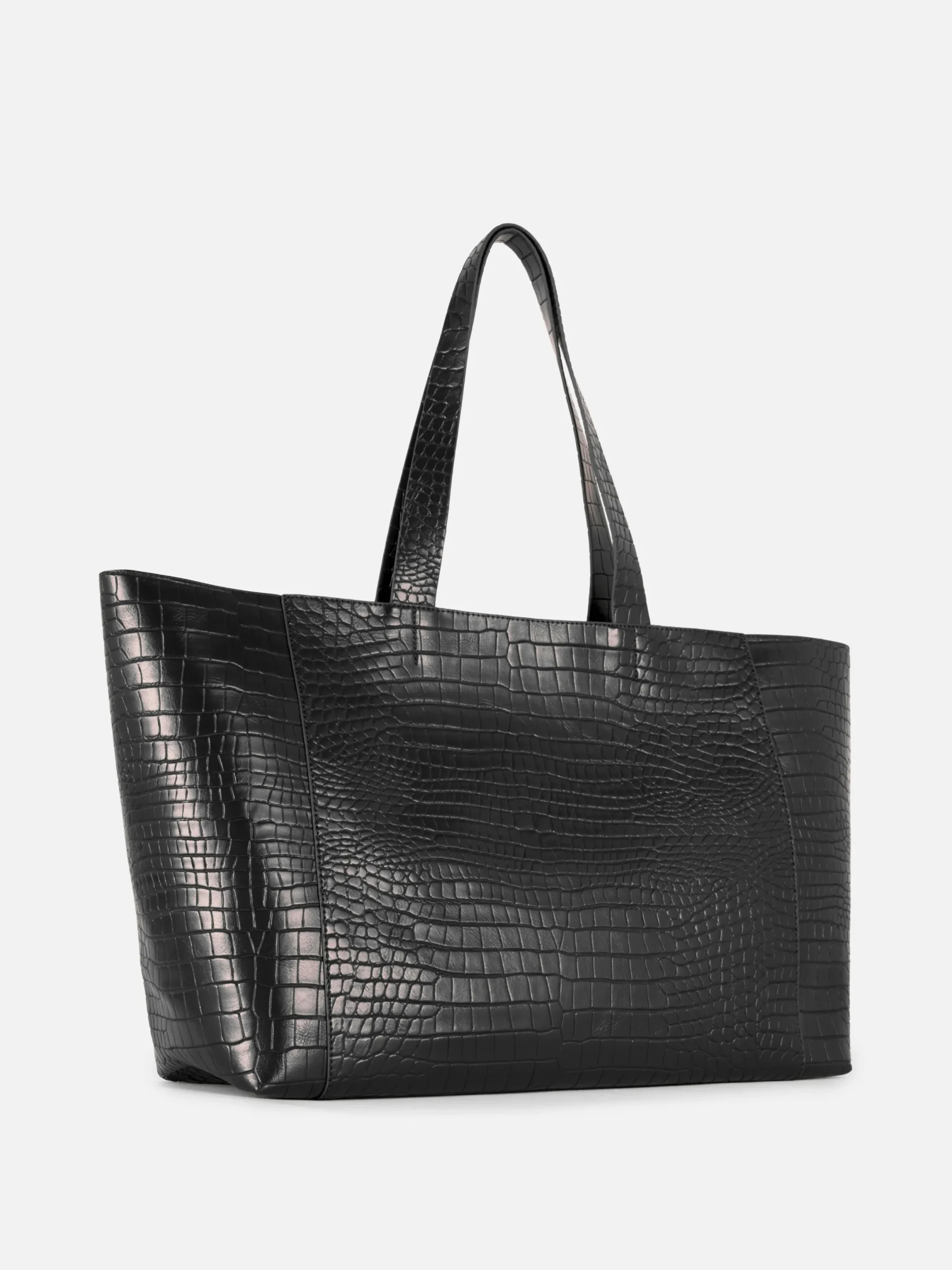 Sacs Et Porte-Monnaie|Primark Cabas Extra Large En Imitation Croco Noir