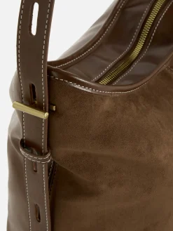 Sacs Et Porte-Monnaie|Primark Cabas Large En Suédine Chocolat