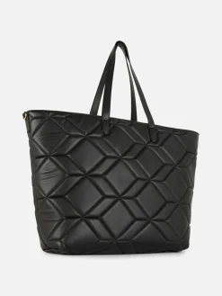 Sacs Et Porte-Monnaie|Primark Cabas Matelassé En Simili Cuir Noir