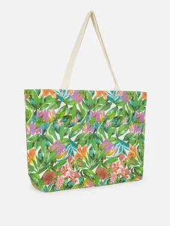 Accessoires Voyages|Primark Cabas Oversize à Fleurs Vert