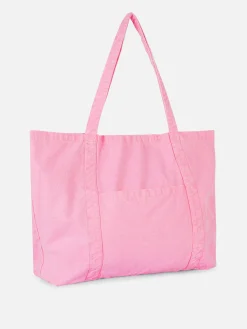 Sacs Et Porte-Monnaie|Primark Cabas Oversize En Toile Rose
