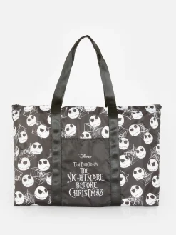The Nightmare Before Christmas|Accessoires Halloween|Primark Cabas Pliable Disney L'Étrange Noël De Monsieur Jack De Tim Burton Noir