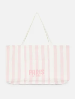 Accessoires Voyages|Primark Cabas Ville En Toile Extra Large Rose