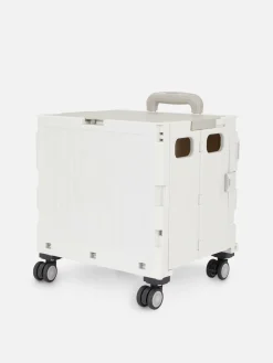 Boîtes Et Paniers|Primark Caisse Pliable à Roulettes Crème clair