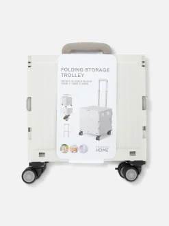 Boîtes Et Paniers|Primark Caisse Pliable à Roulettes Crème clair