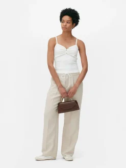 Hauts Et T-Shirts|Primark Caraco à Encolure Boutonnée Ivoire