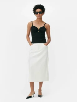 Hauts Et T-Shirts|Primark Caraco à Encolure Boutonnée Noir